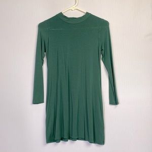 Fighting Eel long sleeve mini, green, sz x-small